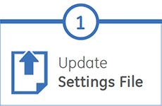 Step 1 update settings file